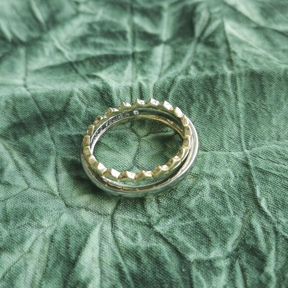 Kendra Scott Mixed Metal Quinn Triple Band Ring Size 7 - Picture 2 of 3